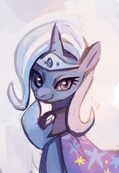 Size: 591x858 | Tagged: safe, artist:purplekecleon, trixie, pony, unicorn, g4, female, jewelry, mare, solo, tiara