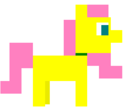 Size: 635x561 | Tagged: safe, edit, fluttershy, g4, collar, pixel art