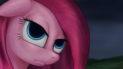 Size: 1920x1080 | Tagged: safe, artist:tunskaa, pinkie pie, g4, pinkamena diane pie, solo, unamused