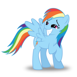 Size: 3000x3000 | Tagged: safe, artist:foxtail8000, rainbow dash, g4, grin, raised hoof, simple background, smiling, svg, transparent background, vector