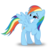 Size: 3000x3000 | Tagged: safe, artist:foxtail8000, rainbow dash, g4, grin, raised hoof, simple background, smiling, svg, transparent background, vector