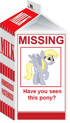 Size: 350x614 | Tagged: safe, derpy hooves, pegasus, pony, g4, derpygate, female, mare, milk, milk carton, missing