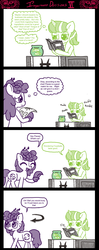Size: 1050x2640 | Tagged: safe, artist:ficficponyfic, cancer (g4), pisces (g4), crab, earth pony, fish, pony, unicorn, comic:important decisions, g4, cancer (horoscope), comic, duo, female, horn, lennon, mare, mccartney, pisces, ponyscopes, zodiac