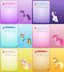 Size: 2048x2304 | Tagged: safe, applejack, fluttershy, pinkie pie, rainbow dash, rarity, twilight sparkle, g4, grub, linux, mane six, ubuntu