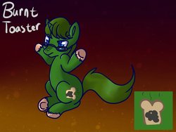 Size: 1024x768 | Tagged: safe, artist:cotton, oc, oc only, oc:burnt-toaster, pony, irc, solo