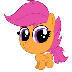 Size: 1024x1024 | Tagged: safe, artist:infernaldalek, scootaloo, g4, cute, cutealoo, super deformed