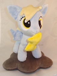 Size: 909x1200 | Tagged: safe, artist:planetplush, derpy hooves, pony, g4, cloud, female, filly, irl, photo, plushie, solo