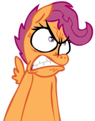 Size: 314x400 | Tagged: safe, artist:brutamod, scootaloo, g4, angry, brutaloo, scootaloo is not amused