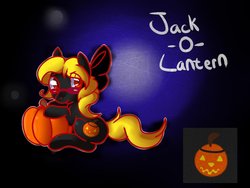 Size: 1024x768 | Tagged: safe, artist:cotton, oc, oc only, oc:jack-o-lantern, earth pony, pony, glasses, jack-o-lantern, male, pumpkin, solo, stallion