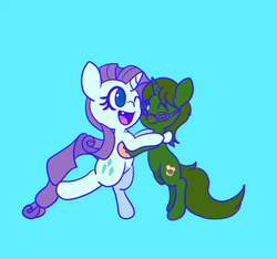 Size: 560x525 | Tagged: safe, artist:cotton, rarity, oc, oc:burnt-toaster, vampire, g4, glasses, hug, irc