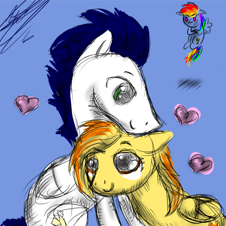 Safe Artist Eighteenwolves Rainbow Dash Soarin Spitfire Shipping Soarinfire