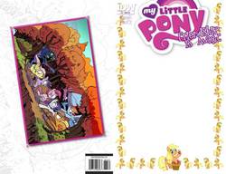 Size: 900x692 | Tagged: safe, idw, official comic, applejack, fluttershy, pinkie pie, rainbow dash, rarity, twilight sparkle, pony, g4, official, comic, cover, draw your own cover