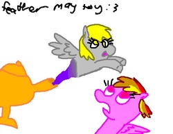 Size: 552x426 | Tagged: safe, artist:feathermaytoy, derpy hooves, oc, genie, pegasus, pony, g4, 30 minute art challenge, female, mare