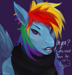 Size: 959x1000 | Tagged: safe, artist:toxic neon shayde, rainbow dash, anthro, g4