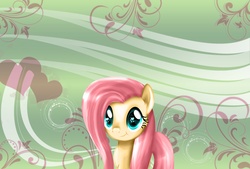 Size: 2131x1443 | Tagged: safe, artist:kujaryam, fluttershy, g4, abstract background, solo