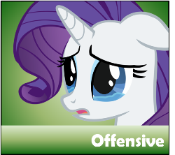 Size: 250x222 | Tagged: safe, rarity, pony, g4, meta, offensive, solo, spoilered image, spoilered image joke