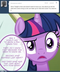 Size: 750x900 | Tagged: safe, twilight sparkle, ask dawnstar, g4, tumblr