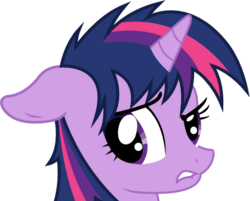 Size: 487x391 | Tagged: safe, artist:tarl, twilight sparkle, pony, unicorn, g4, female, lip bite, messy mane, show accurate, simple background, solo, transparent background, vector