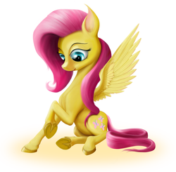 Size: 1900x1860 | Tagged: safe, artist:easteu, fluttershy, pony, g4, female, solo, underhoof