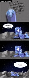 Size: 548x1456 | Tagged: safe, artist:kriahfox, princess luna, pony, g4, alone, banishment, comic, female, moon, s1 luna, solo, stars, tic tac toe