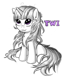 Size: 800x979 | Tagged: safe, artist:junkiekb, twilight sparkle, g4, bed mane, filly, messy mane