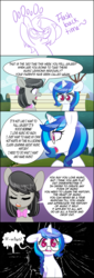 Size: 1211x3545 | Tagged: safe, artist:lolopan, dj pon-3, octavia melody, vinyl scratch, g4, adorkable, ask, braid, comic, crying, cute, dialogue, dork, dub trot, filly, glasses, origin story, tavibetes, tumblr, vinylbetes, wham line, younger