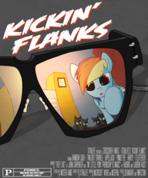 Size: 750x900 | Tagged: safe, artist:xtralife, rainbow dash, changeling, g4, crossover, fanfic, parody, sunglasses, they live