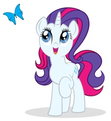 Size: 848x924 | Tagged: safe, artist:chano-kun, sparkler (g1), butterfly, pony, g1, g4, female, g1 to g4, generation leap, solo