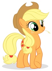 Size: 605x829 | Tagged: safe, artist:chano-kun, applejack, earth pony, pony, g4, crossed hooves, female, solo