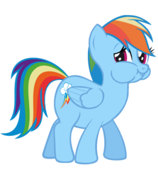 Size: 1000x1122 | Tagged: safe, artist:i-shooped-a-pwny, cup cake, rainbow dash, pegasus, pony, fanfic:my little dashie, rainbow dash presents, g4, chubby, chubby cheeks, fat, female, mare, rainblob dash, recolor, simple background, transparent background, tubby wubby pony waifu, wat