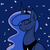 Size: 400x400 | Tagged: safe, artist:erikagaga, princess luna, alicorn, pony, g4, bust, eyes closed, female, horn, jewelry, mare, portrait, profile, regalia, smiling, solo, tiara