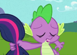 Size: 500x360 | Tagged: safe, screencap, spike, g4, keep calm and flutter on, animated, tugging
