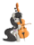 Size: 4856x6458 | Tagged: safe, artist:mysteriouskaos, octavia melody, earth pony, pony, g4, absurd resolution, alternate hairstyle, bipedal, bow (instrument), cello, female, looking at you, musical instrument, simple background, solo, transparent background, vector