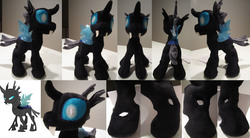 Size: 9750x5371 | Tagged: safe, artist:mylittlezombie, changeling, absurd resolution, irl, photo, plushie, solo