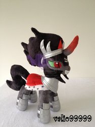 Size: 774x1032 | Tagged: safe, artist:valio99999, king sombra, pony, g4, irl, photo, plushie, solo