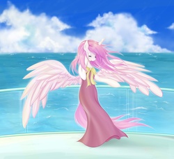 Size: 1769x1617 | Tagged: safe, artist:v-invidia, princess celestia, pony, g4, bipedal, clothes, dress, solo