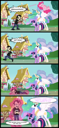 Size: 594x1280 | Tagged: safe, artist:mixermike622, pinkie pie, princess celestia, twilight sparkle, g4, dan, dan vs, dan vs fim