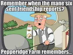 Size: 500x376 | Tagged: safe, family guy, male, meme, meta, pepperidge farm, pepperidge farm remembers, text