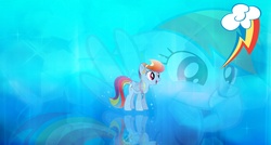 Size: 1600x860 | Tagged: safe, artist:thegreatfrikken, rainbow dash, g4, crystallized, wallpaper