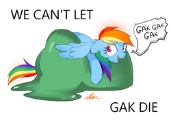 Size: 900x629 | Tagged: safe, artist:affanita, rainbow dash, g4, gak, meta