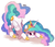 Size: 1004x866 | Tagged: dead source, safe, artist:suikuzu, princess celestia, alicorn, pony, g4, ass up, blushing, cute, cutelestia, face down ass up, female, frown, mare, solo