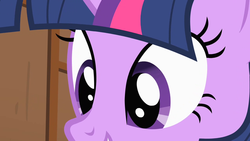 Size: 1280x720 | Tagged: safe, screencap, twilight sparkle, pony, unicorn, g4, season 1, the show stoppers, bust, close-up, eyes open, head only, multicolored hair, multicolored mane, portrait, purple coat, purple eyes, purple fur, purple hair, purple mane, purple pony, solo, striped hair, striped mane, tri-color hair, tri-color mane, tri-colored hair, tri-colored mane, tricolor hair, tricolor mane, tricolored hair, tricolored mane, unicorn twilight