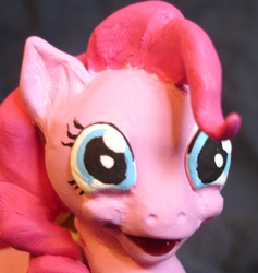 Size: 500x528 | Tagged: safe, pinkie pie, earth pony, pony, g4, bust, female, mare, nightmare fuel, open mouth, photo, smiling, solo