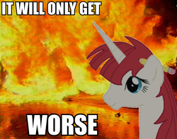 Size: 958x756 | Tagged: safe, oc, oc only, oc:fausticorn, alicorn drama, creepy, doom faust, doom paul, fire, meme, pencil