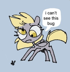 Size: 404x414 | Tagged: safe, artist:mittymandi, derpy hooves, insect, pegasus, pony, g4, female, mare, solo