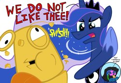 Size: 2180x1500 | Tagged: safe, artist:cartuneslover16, princess luna, g4, crossover, dance party thread, robot and monster, traditional royal canterlot voice