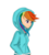 Size: 907x1000 | Tagged: safe, artist:do-it-yourself, rainbow dash, human, g4, clothes, female, hoodie, humanized, solo