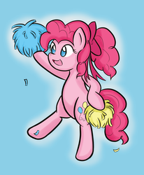 Size: 1100x1332 | Tagged: safe, artist:do-it-yourself, pinkie pie, earth pony, pony, g4, alternate hairstyle, female, ponytail, solo