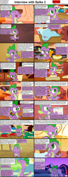 Size: 1282x3304 | Tagged: safe, peewee, spike, twilight sparkle, comic:celestia's servant interview, g4, caption, comic, interview