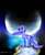 Size: 1800x2200 | Tagged: safe, artist:cb, princess luna, pony, g4, female, glowing, moon, pixiv, solo